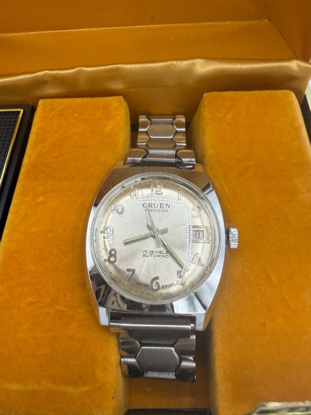 Vintage Gruen Precision Watch Autowind 17 Jewels Swiss Mens Watch